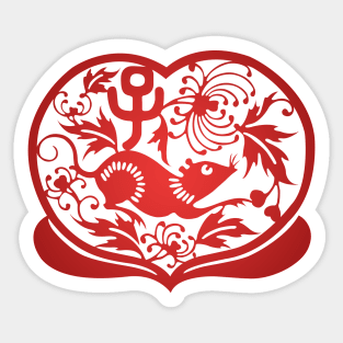 Chinese Zodiac ver.2 Rat in Red Sticker